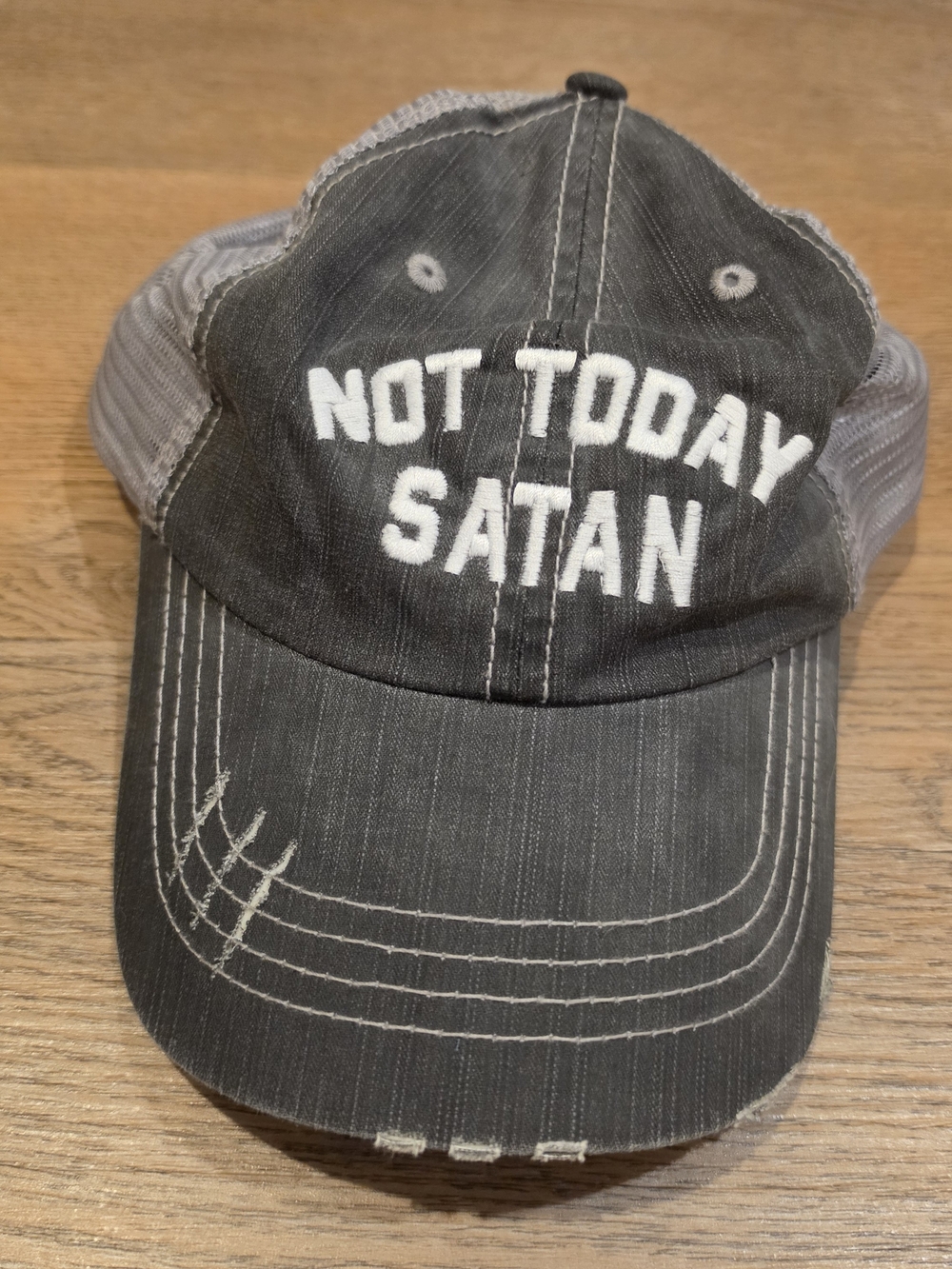 "Not Today Satan" Embroidered Baseball Cap
